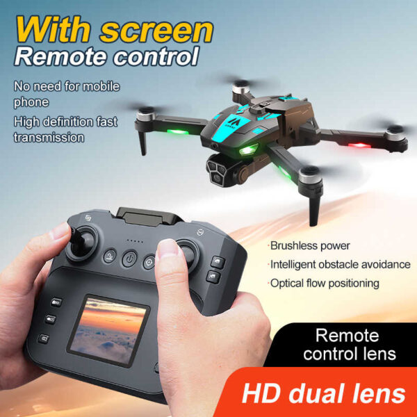 JHD M5S RC Drone 8K Dual HD Camera 5G WIFI FPV 360° Obstacle Avoidance Brushless Large Screen RC Quadcopter Drone Dron - Image 8