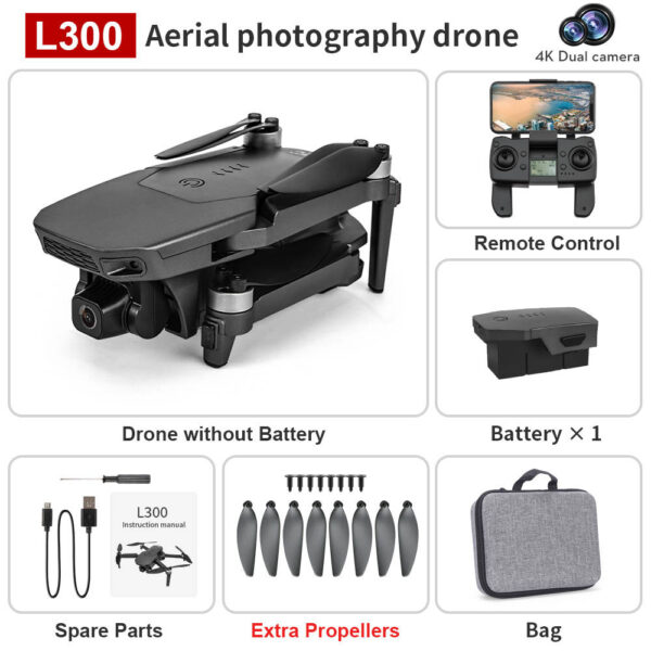 JHD L300 4K GPS Drone With Camera Brushless Motor Quadcopter 1.2km 25min RC Helicopter Dual Cam Dron Gift Present VS SG Dron - Image 7