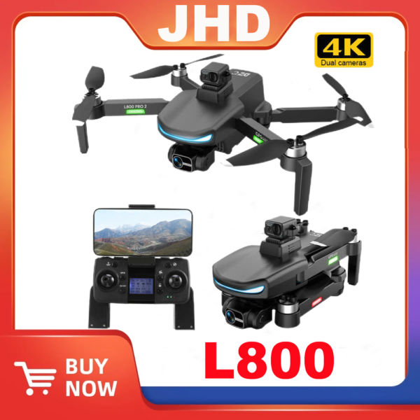 JHD L800 Pro2 RC Drone GPS Professional 4K Dual Camera Brushless Aerial Photography Obstacle Avoidance Quadcopter Children Gifts