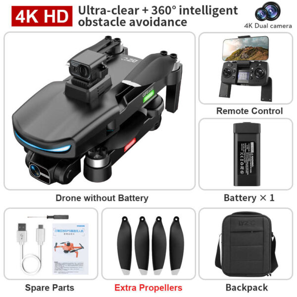 JHD L800 Pro2 RC Drone GPS Professional 4K Dual Camera Brushless Aerial Photography Obstacle Avoidance Quadcopter Children Gifts - Image 8