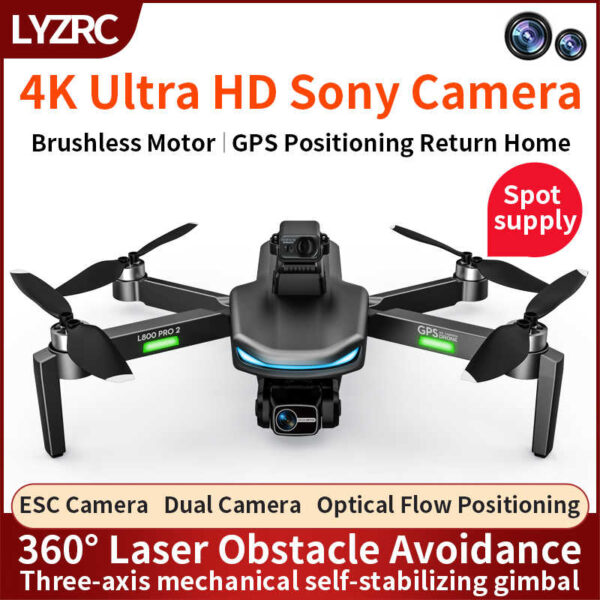 JHD L800 Pro2 RC Drone GPS Professional 4K Dual Camera Brushless Aerial Photography Obstacle Avoidance Quadcopter Children Gifts - Image 4