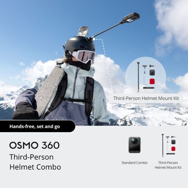 JHD DJI Osmo 360 sport camera cam Standard Combo Adventure Combo Skiing Vlog Road Cycling Rear-POV Combo - Image 7