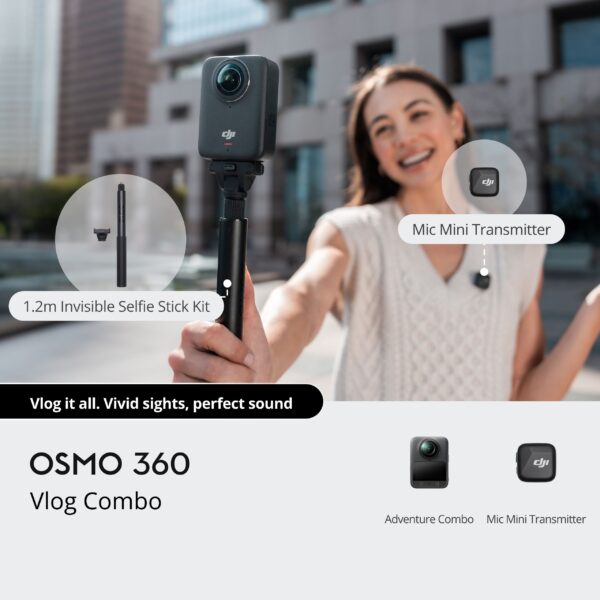 JHD DJI Osmo 360 sport camera cam Standard Combo Adventure Combo Skiing Vlog Road Cycling Rear-POV Combo - Image 5