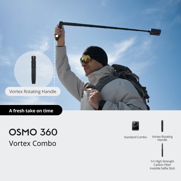 JHD DJI Osmo 360 sport camera cam Standard Combo Adventure Combo Skiing Vlog Road Cycling Rear-POV Combo - Image 4